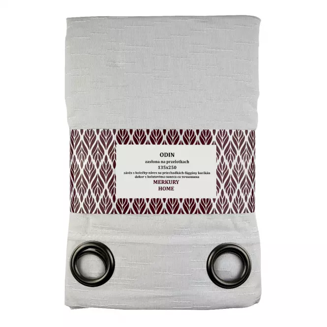 Záves Odin na priechodkách 135x250 biela Merkury Home