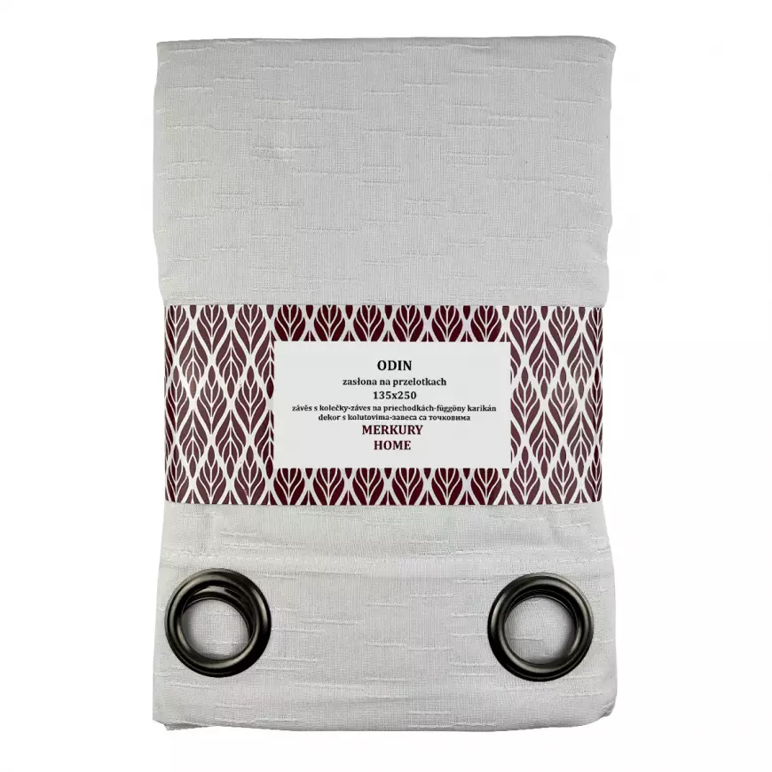 Záves Odin na priechodkách 135x250 biela Merkury Home