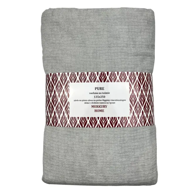Záves Pure na páske 135x250 svetlosivá Merkury Home
