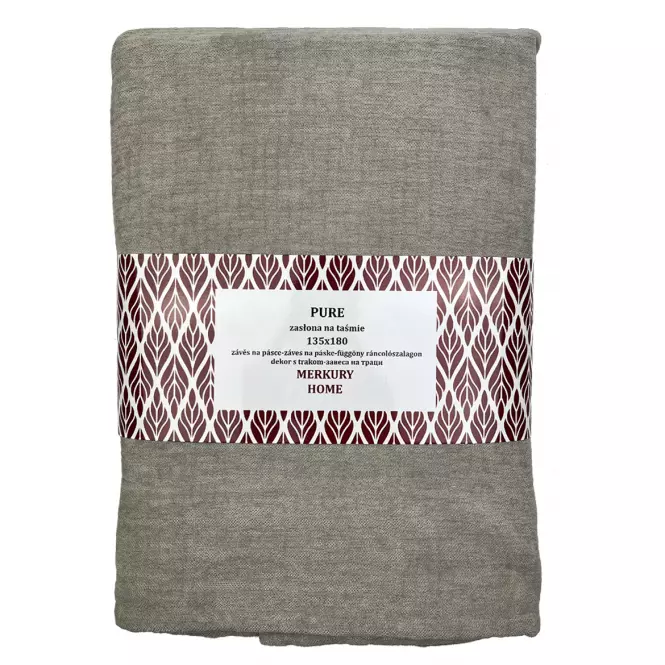Záves Pure na páske 135x180 šedá Merkury Home