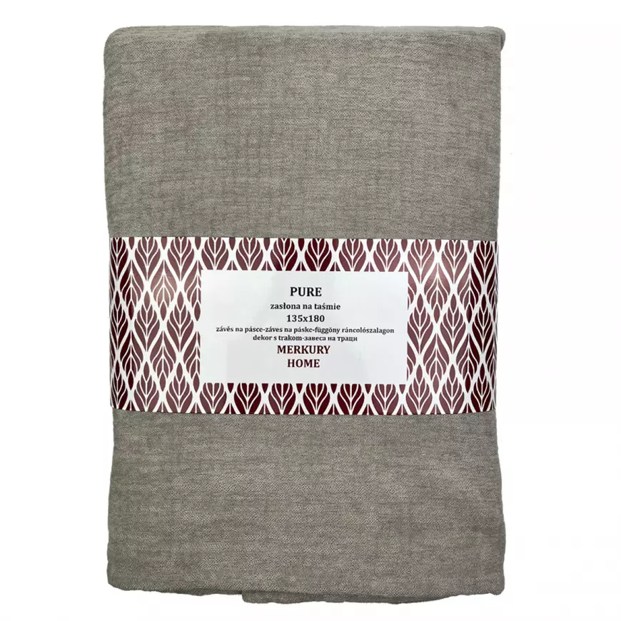 Záves Pure na páske 135x180 šedá Merkury Home