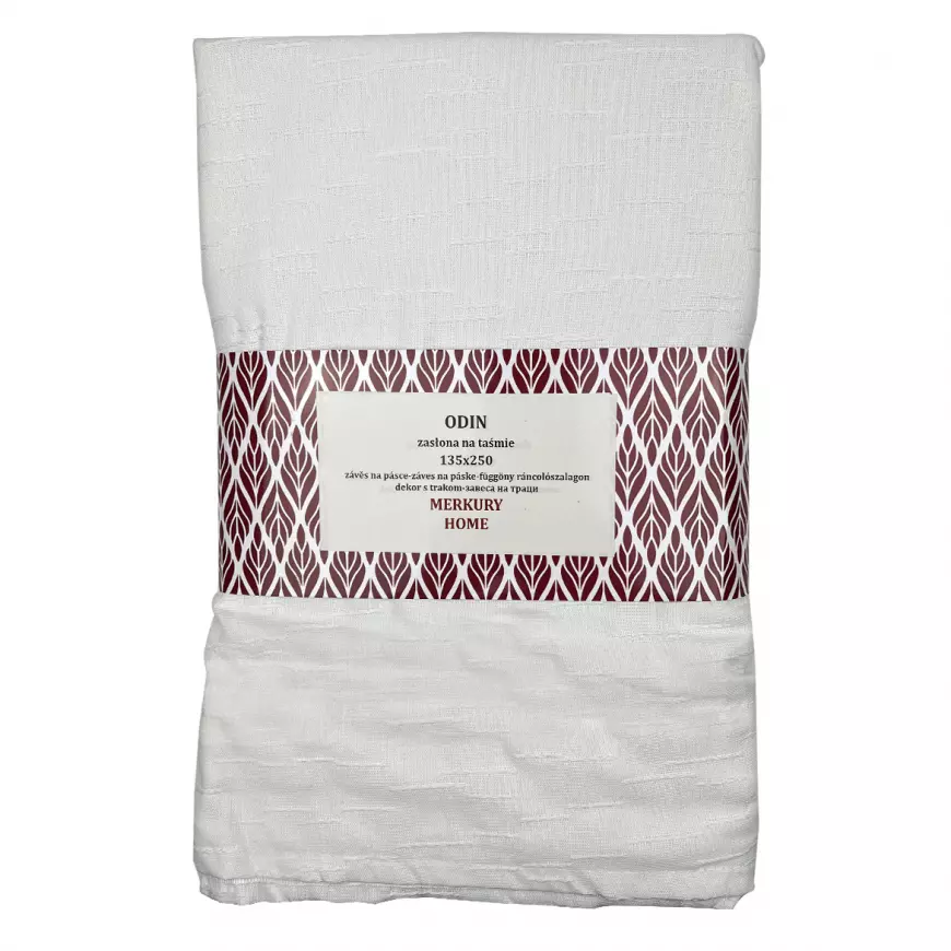 Záves Odin na páske 135x250 biela Merkury Home