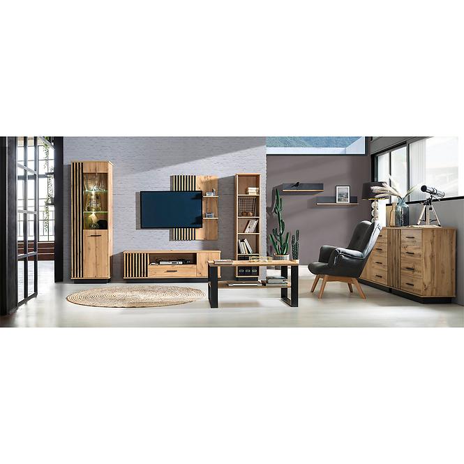 Rozkladací stôl Lamelo La14 160/240x90cm Dub Wotan/Black Matt
