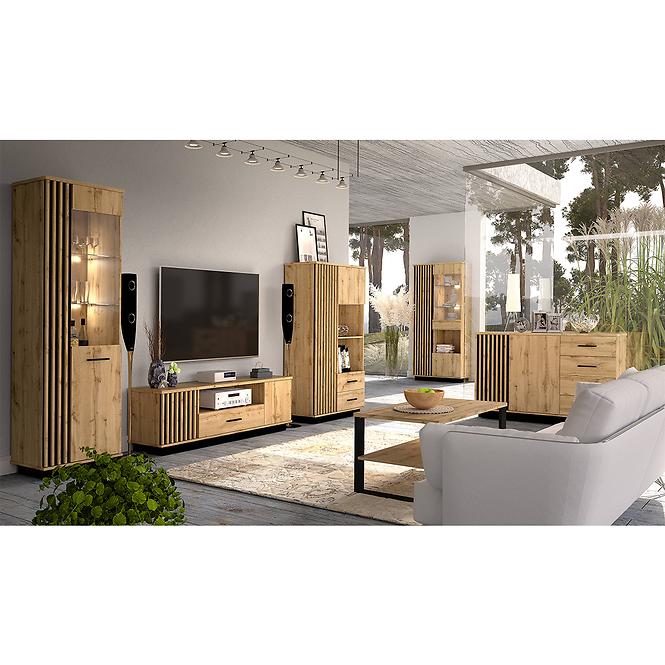 Rozkladací stôl Lamelo La14 160/240x90cm Dub Wotan/Black Matt