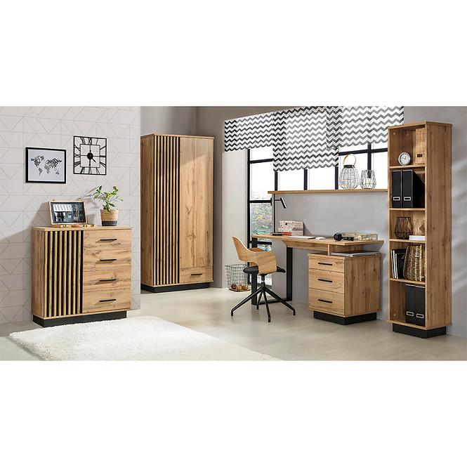 Rozkladací stôl Lamelo La14 160/240x90cm Dub Wotan/Black Matt