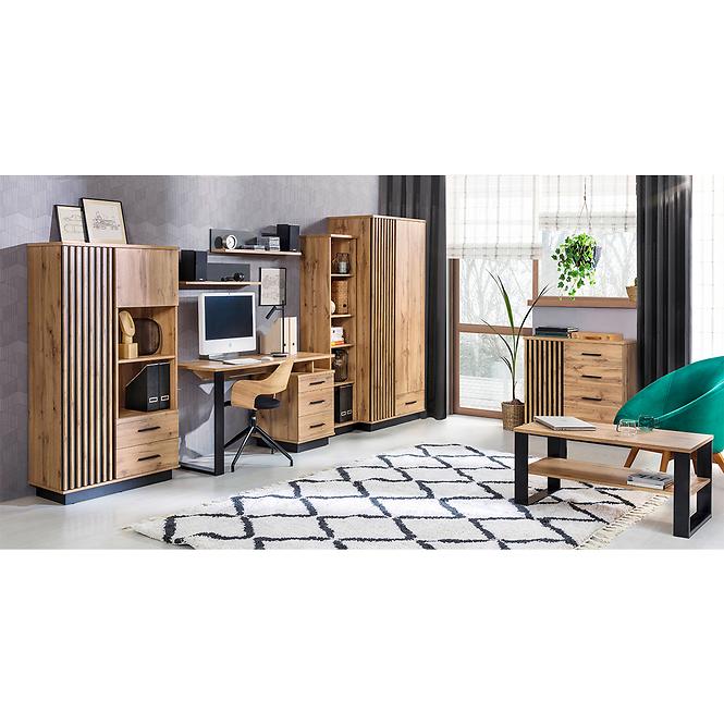 Rozkladací stôl Lamelo La14 160/240x90cm Dub Wotan/Black Matt