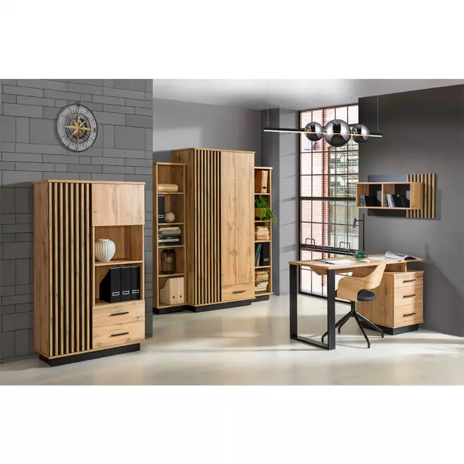 Rozkladací stôl Lamelo La14 160/240x90cm Dub Wotan/Black Matt