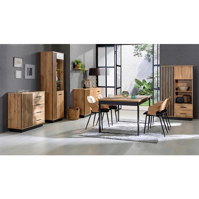 Rozkladací stôl Lamelo La14 160/240x90cm Dub Wotan/Black Matt