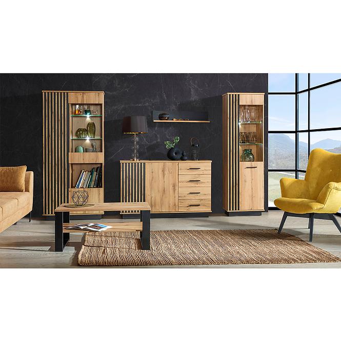 Rozkladací stôl Lamelo La14 160/240x90cm Dub Wotan/Black Matt
