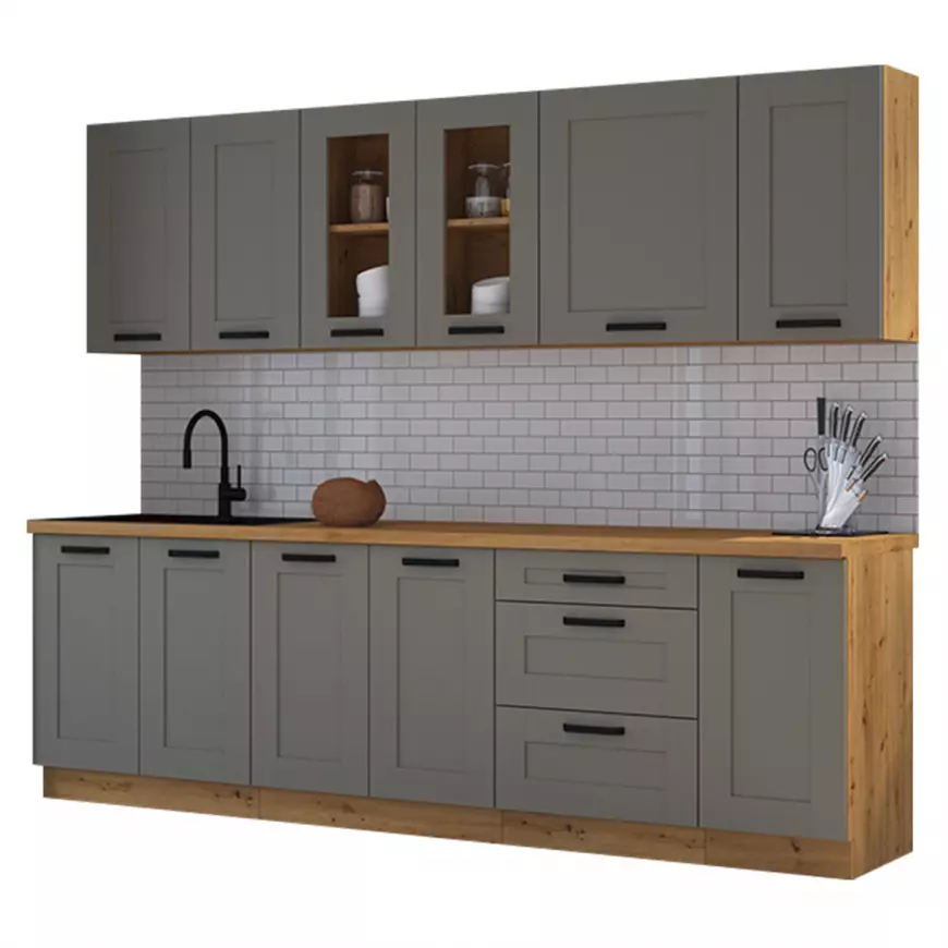Fotografia produktu: Kuchynská linka Luna claygrey/artisan 260 bez dosku