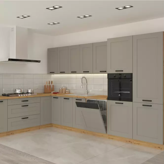 Kuchynská linka Luna claygrey/artisan 260 bez dosku,7