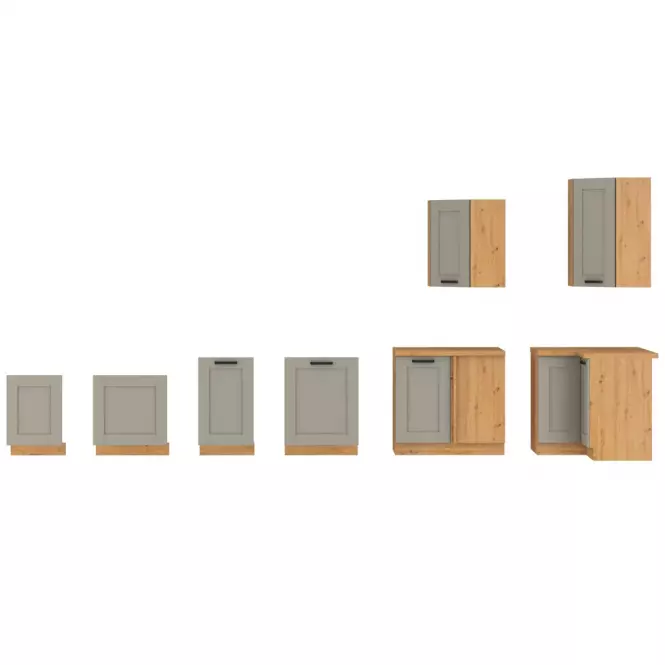 Kuchynská linka Luna claygrey/artisan 260 bez dosku