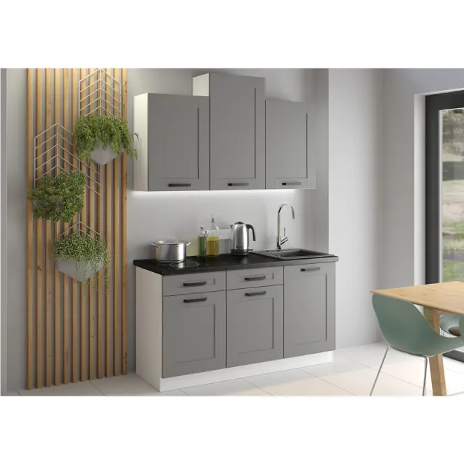 Kuchynská linka Luna dustgrey/biela 260 bez dosku,7