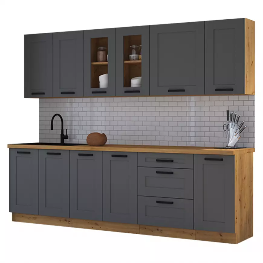 Fotografia produktu: Kuchynská linka Luna dustgrey/artisan 260 bez dosku