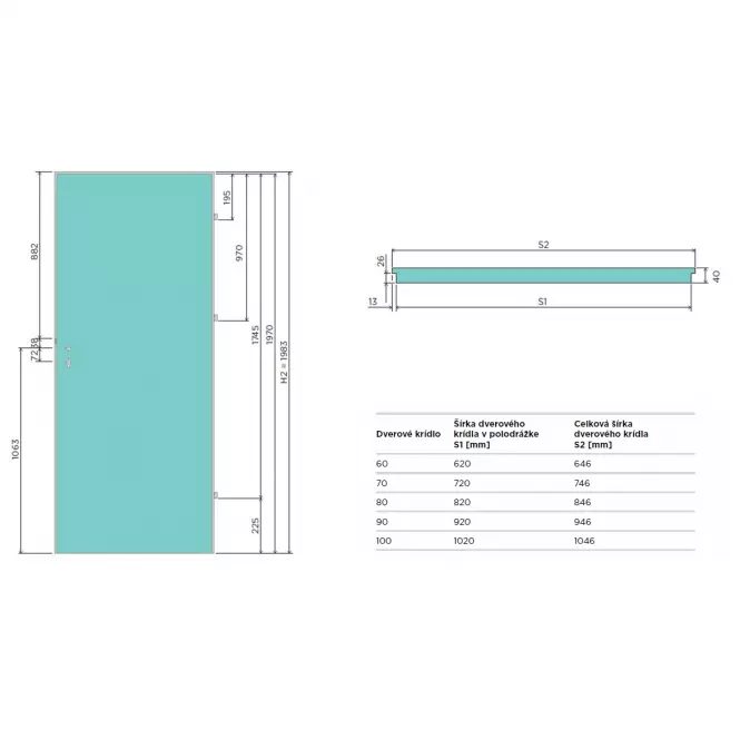 Dvere vnútorné PRESTIGE PY 02 80P bianco