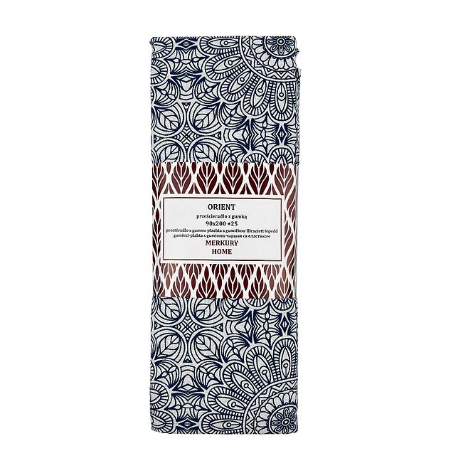 Plachta na gumičke Orient bavlna ecru/indigo 90x200 + 25 Merkury Home
