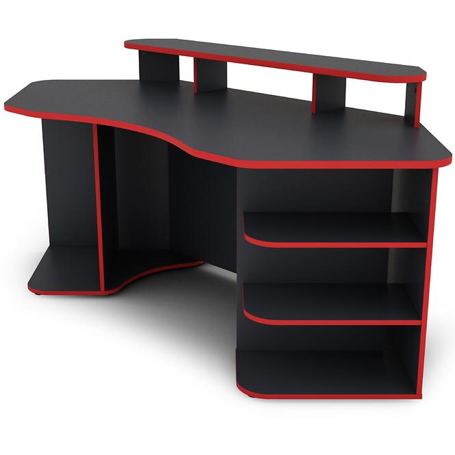 Písací stôl Matrix 2 grafit/červená