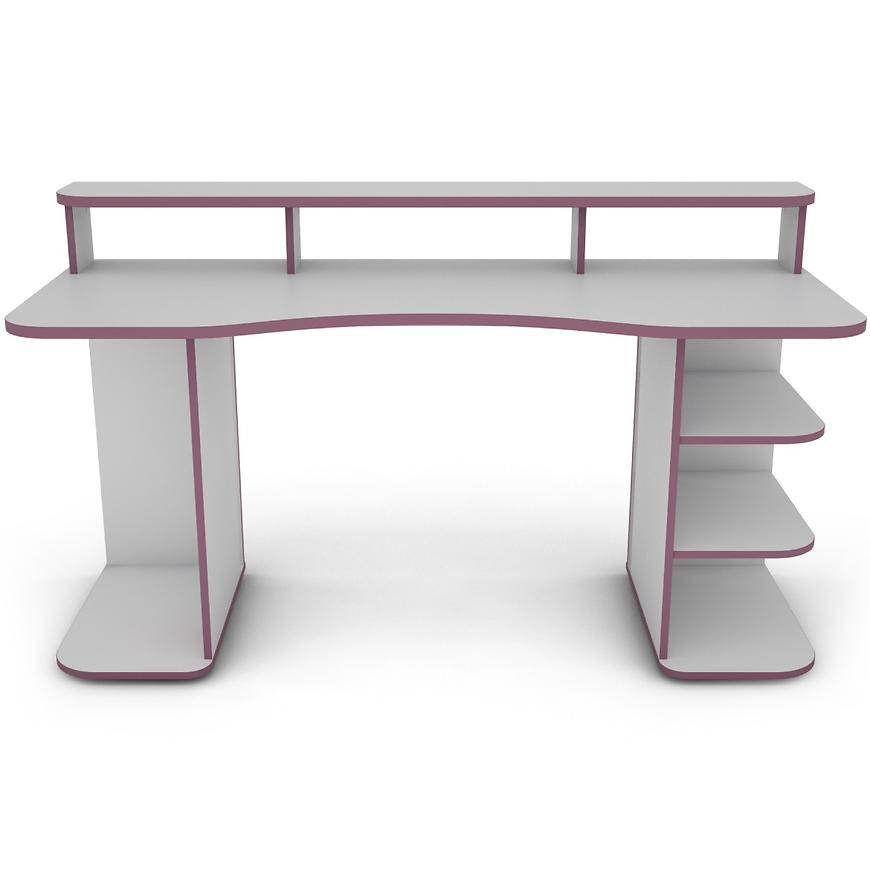 Písací stôl Matrix 3 bílá/fialový
