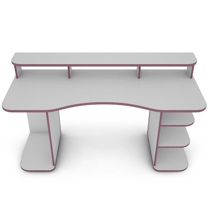 Písací stôl Matrix 3 bílá/fialový