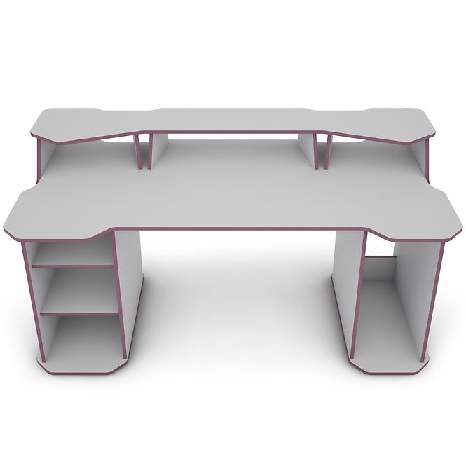 Písací stôl Matrix 4 bílá/fialový
