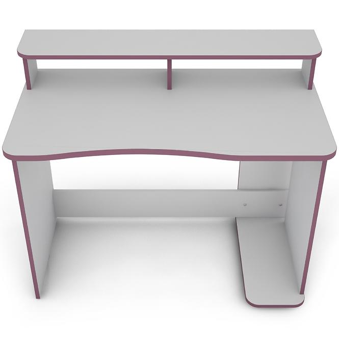Písací stôl Matrix 5 bílá/fialový
