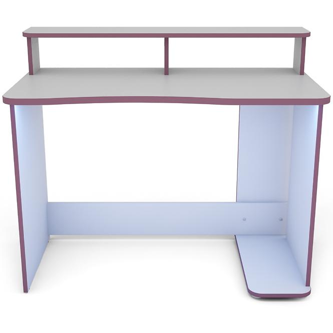 Písací stôl Matrix 5 bílá/fialový