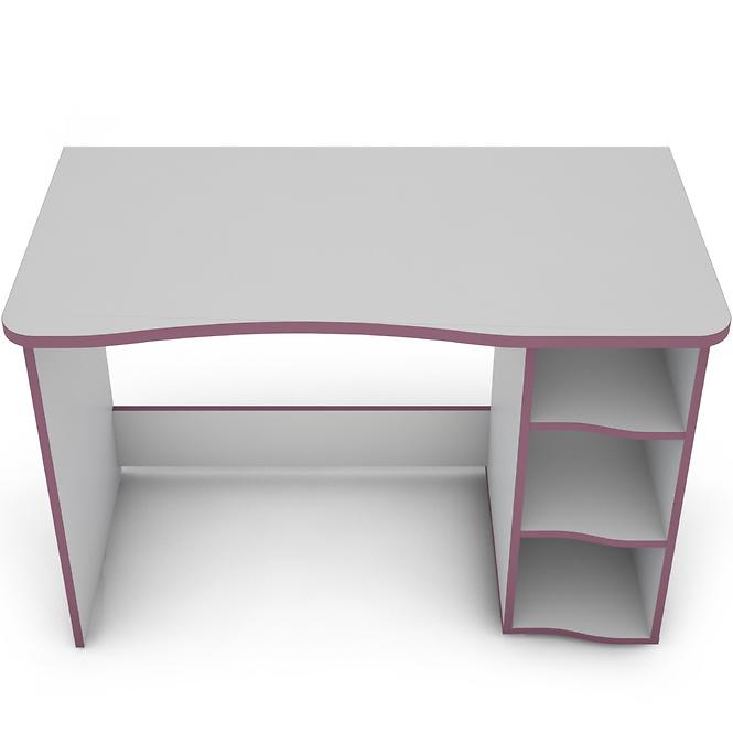 Písací stôl Matrix 6 bílá/fialový