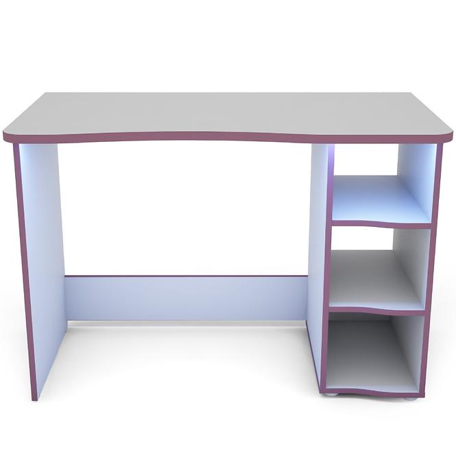 Písací stôl Matrix 6 bílá/fialový