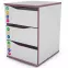 Komoda Matrix 40 3s biela/fialový,4