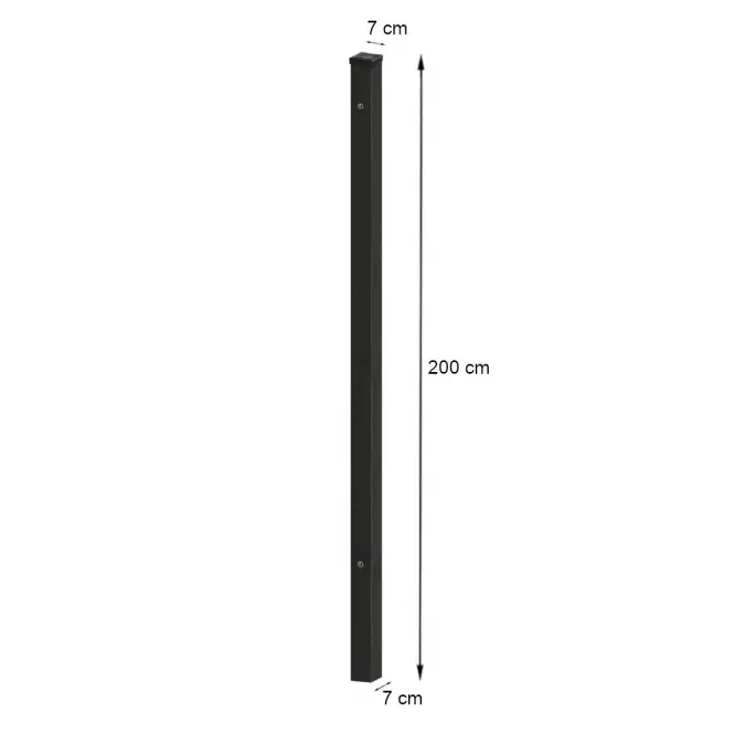 Bránový stĺpik 7x7 ZN+RAL9005