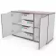 Komoda Matrix 120 4s 2d biela/fialový,5
