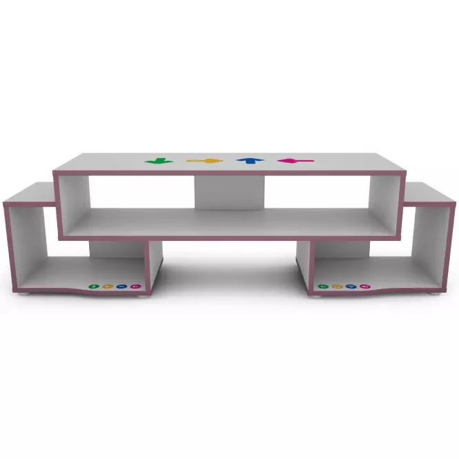 TV stolík Matrix 140 biela/fialový,3