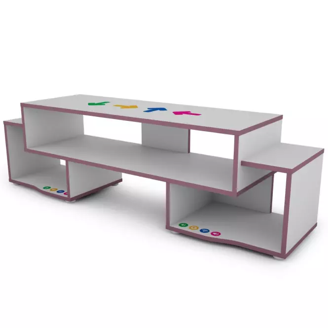 TV stolík Matrix 140 biela/fialový,4