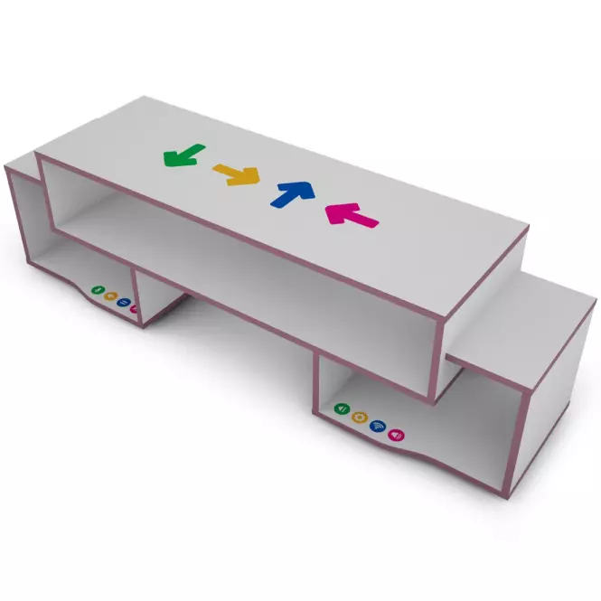 TV stolík Matrix 140 biela/fialový