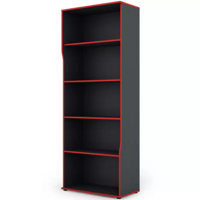 Regál Matrix RG 75 grafit/červená,4