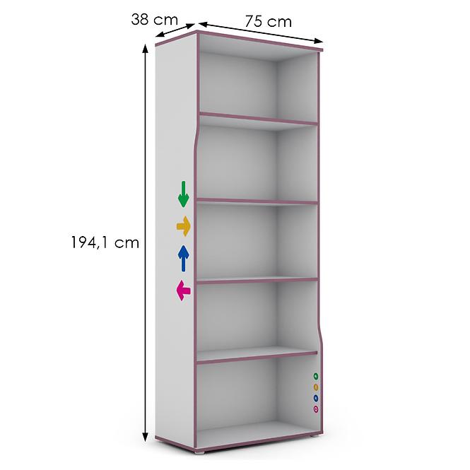 Regál Matrix RG 75 biela/fialový