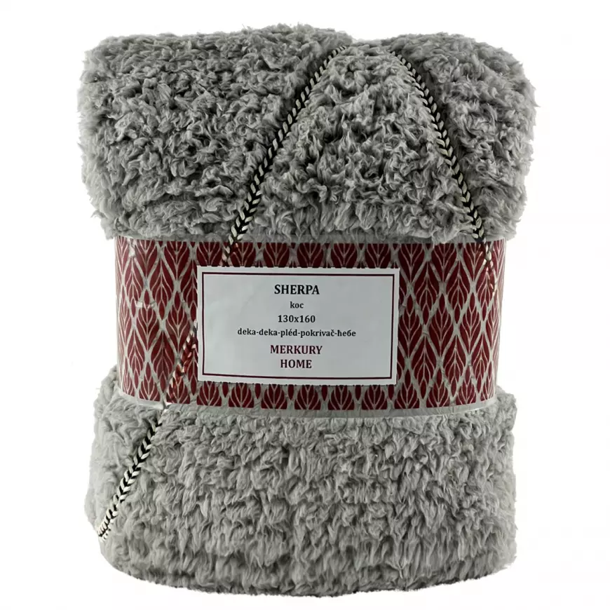Deka Sherpa 130x160 sivý Merkury Home