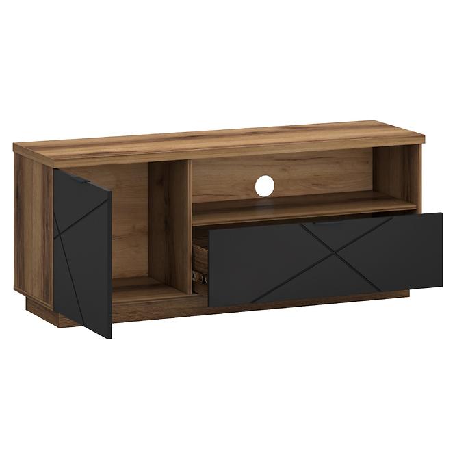 TV stolík Orient B 1d1d dub delano tmavý/čierny
