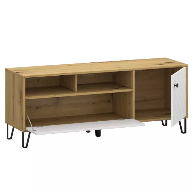 TV Stolík Sorrento B 2d Dub Artisan/Biely,3