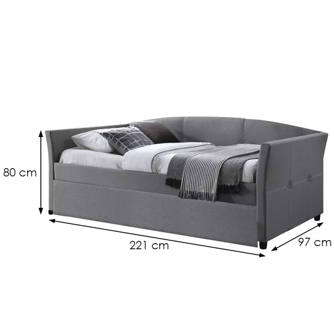 Posteľ Sanna 90 sivá,2