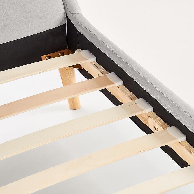 Posteľ Elanda 140 svetlosivá/prírodná