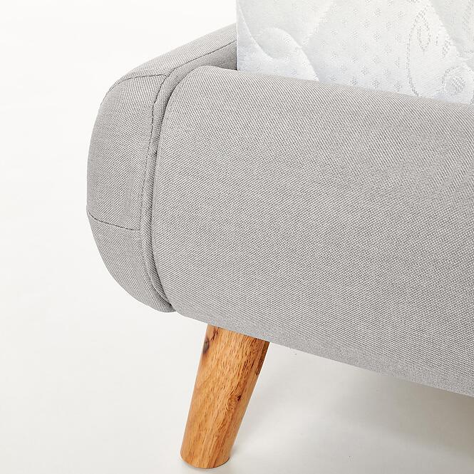 Posteľ Elanda 160 svetlosivá/prírodná