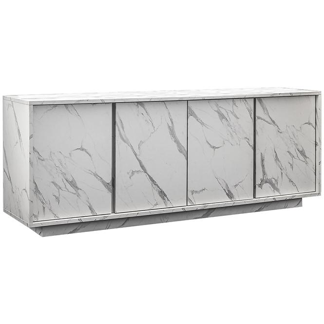 Komoda Carrara mramor biela