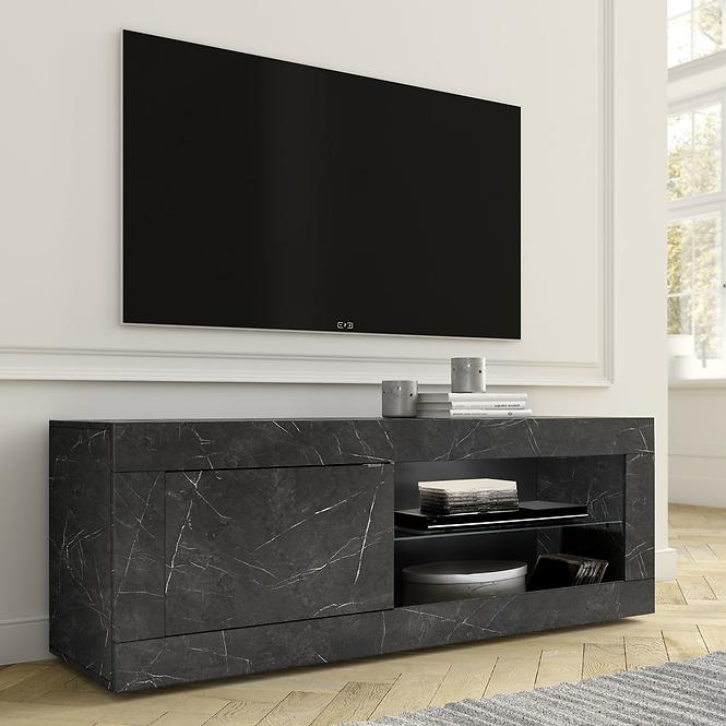 TV stolík Basic mramor sivá/antracit