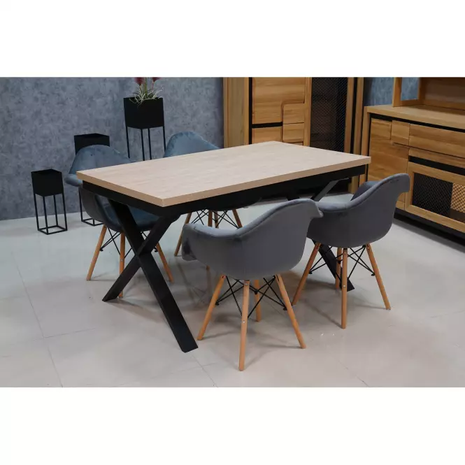 Rozkladací stôl St-978 140/220x80cm dub wotan,3