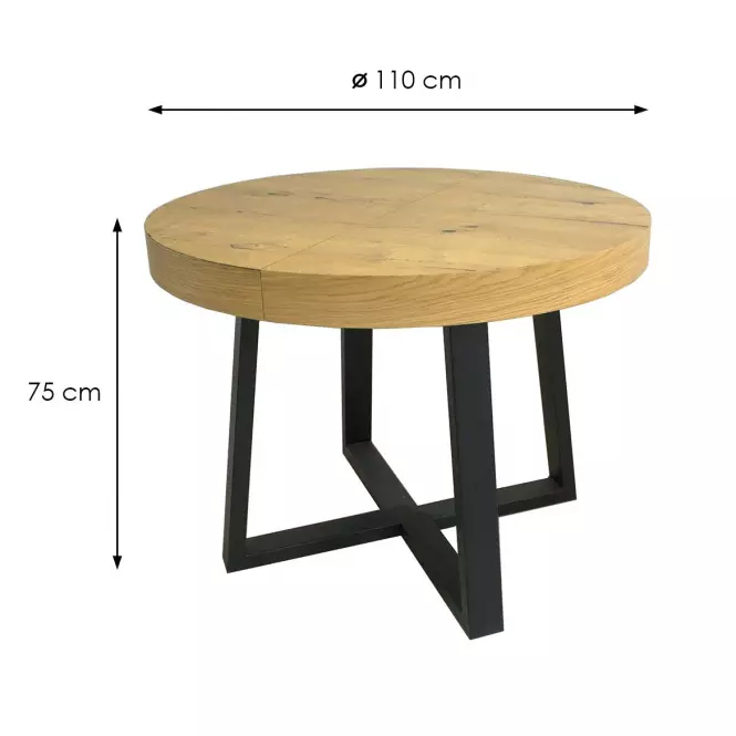 Rozkladací stôl St-971 110/210x110cm dub uzlovitý