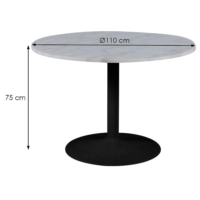 Stôl Tania 110 Biely Marmur