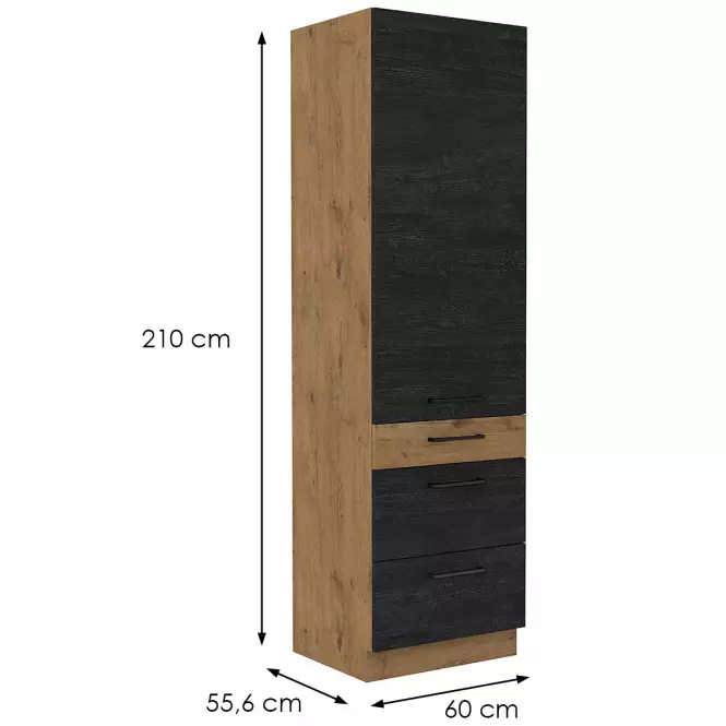 Kuchynská skrinka VIGO Dark 60DKS-210 3S 1F