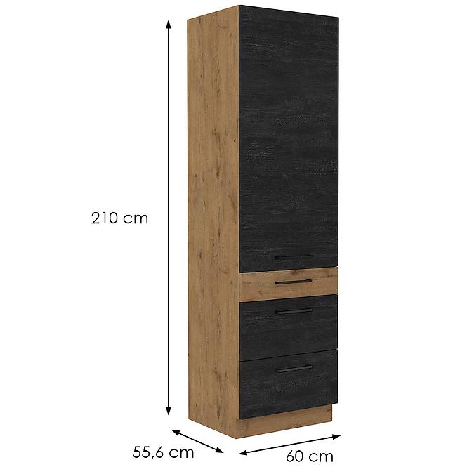 Kuchynská skrinka VIGO Dark 60DKS-210 3S 1F