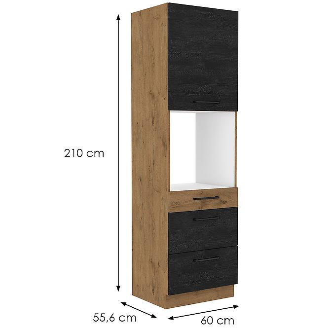 Kuchynská skrinka VIGO Dark 60DPS-210 3S 1F